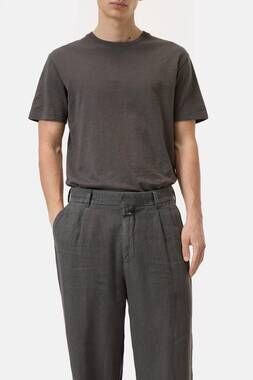 NEW CLOSED organic cotton classic slub short sleeve t-shirt in pepper grey